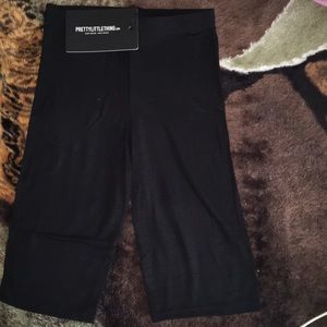 Petite Basic Black Cycle Shorts